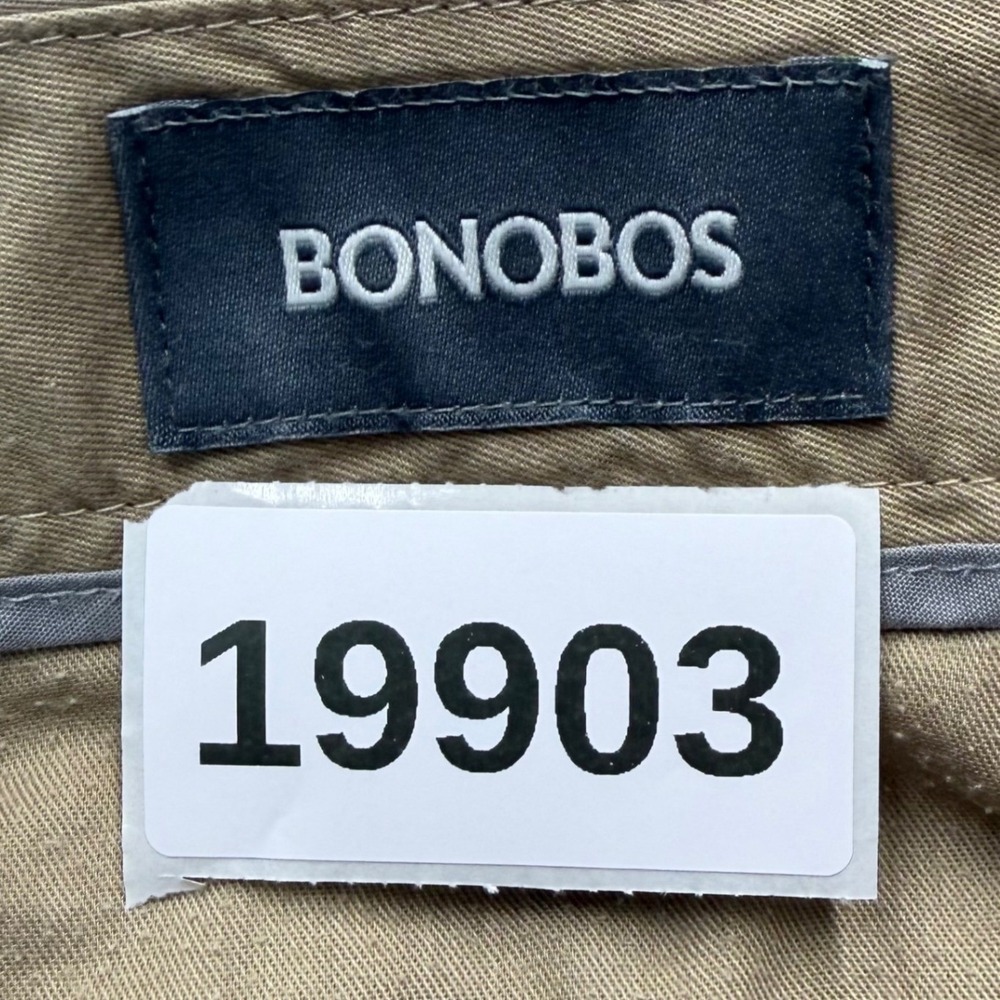 Bonobos Pants Mens 32x30 Tan Chino Weekday Warrior Wednesday Slim Straight Khaki - Picture 10 of 10